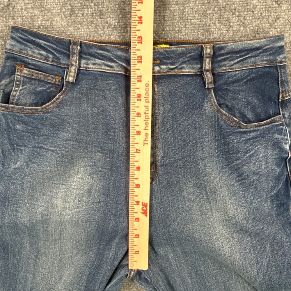 Love Highlight P230 Jeans Womens L Extreme Bell Bottom Tiered Flare Y2K Festival - Picture 11 of 12